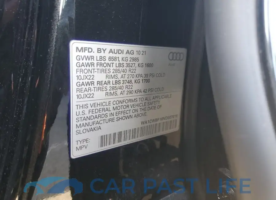 WA1CWBF16ND007018# 14