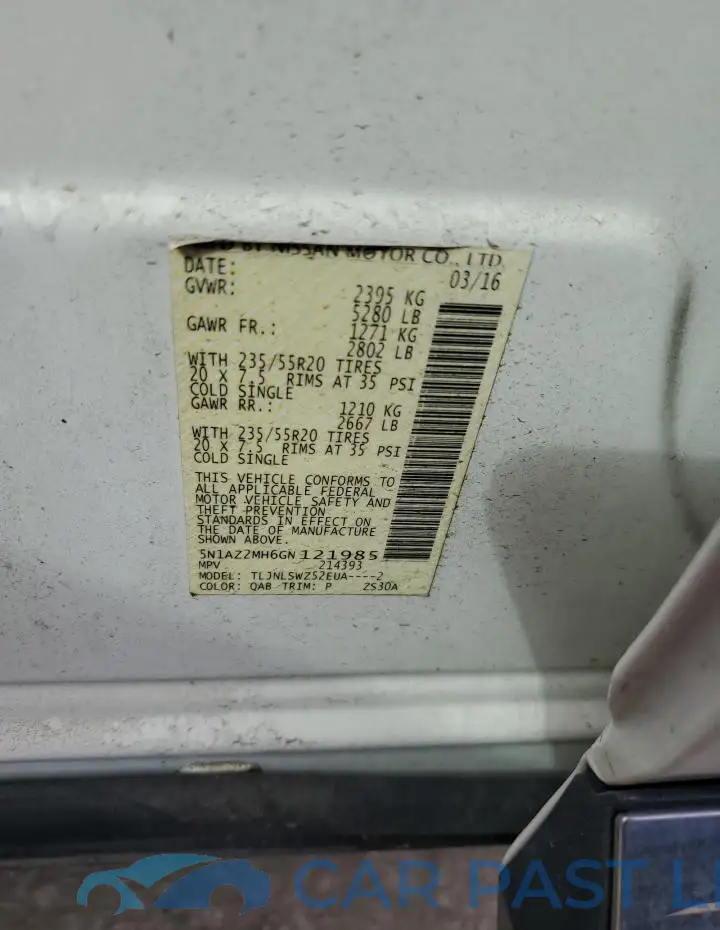 5N1AZ2MH6GN121985# 13