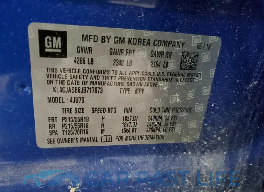 KL4CJASB6JB717873# 12