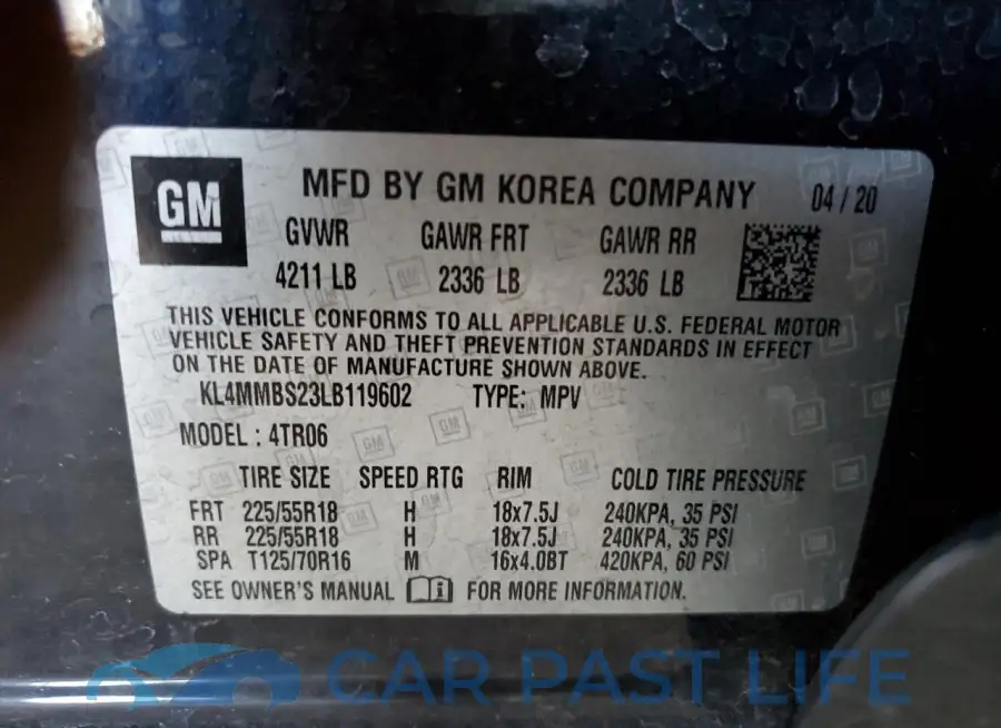 KL4MMBS23LB119602# 12