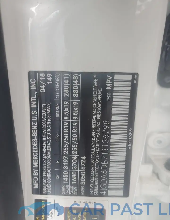 4JGDA6DB7JB136298# 14