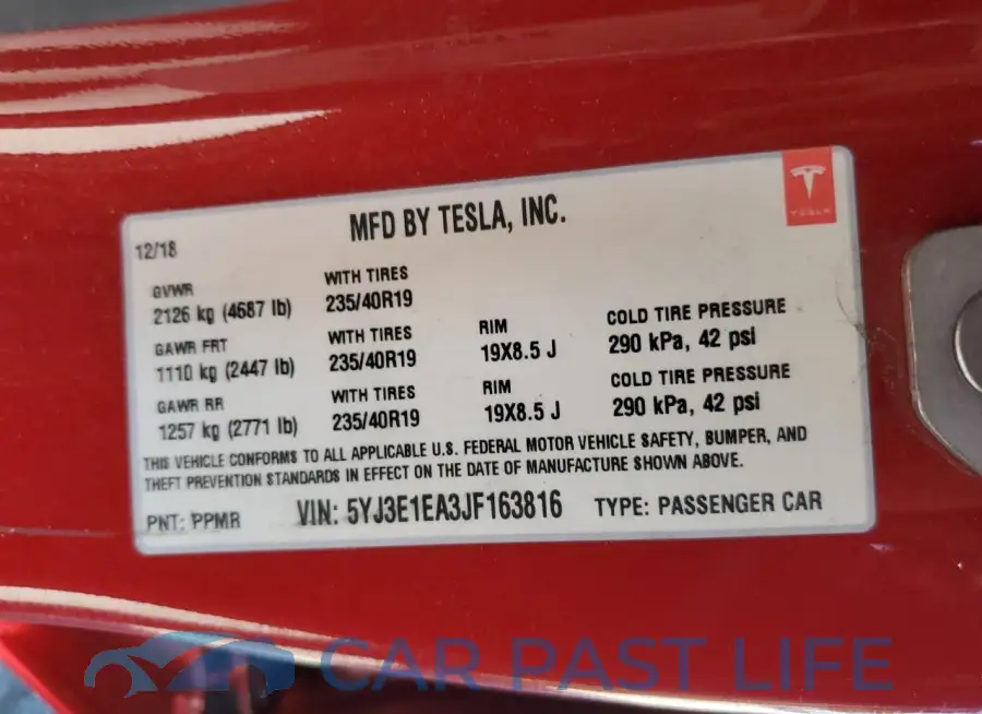 5YJ3E1EA3JF163816# 12