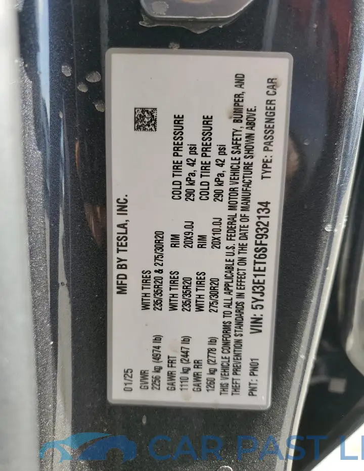 5YJ3E1ET6SF932134# 12
