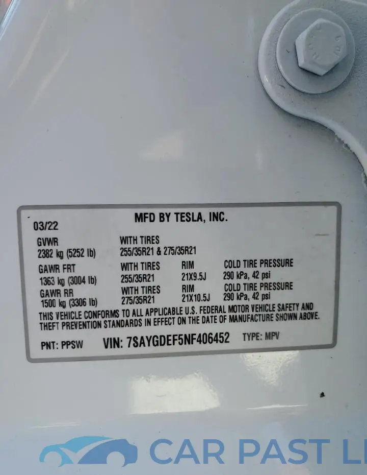 7SAYGDEF5NF406452# 13