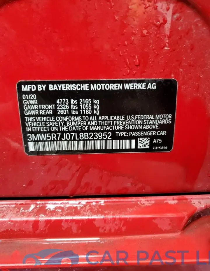 3MW5R7J07L8B23952# 13