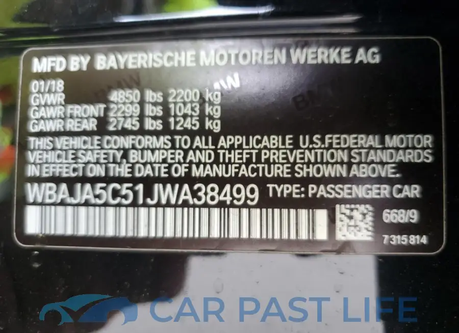 WBAJA5C51JWA38499# 12