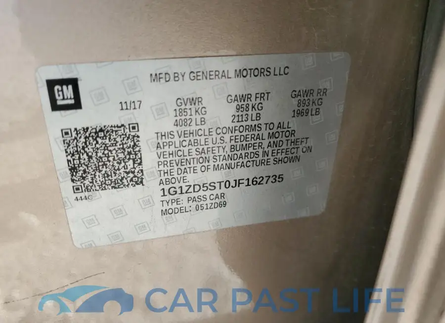 1G1ZD5ST0JF162735# 13