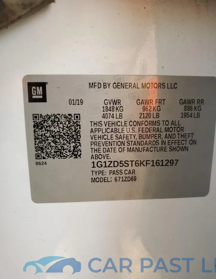 1G1ZD5ST6KF161297# 13