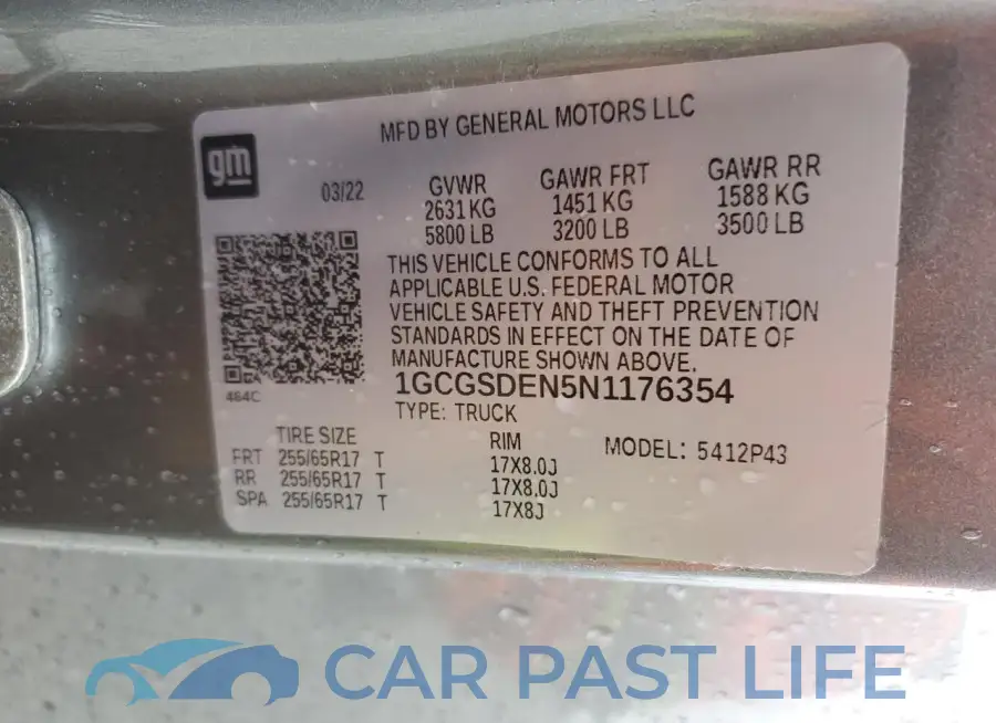 1GCGSDEN5N1176354# 12