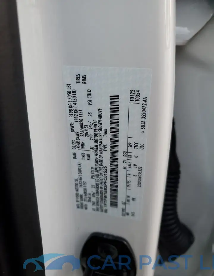 1FTFW1E83PFC01525# 13