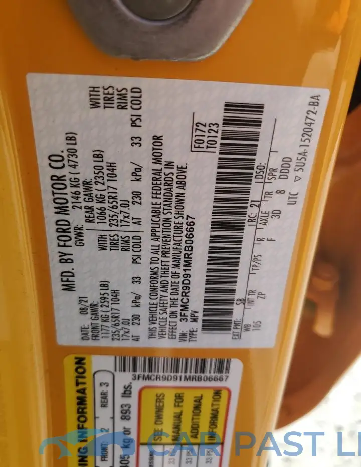 3FMCR9D91MRB06667# 12
