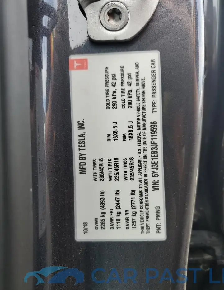 5YJ3E1EB3JF119596# 12
