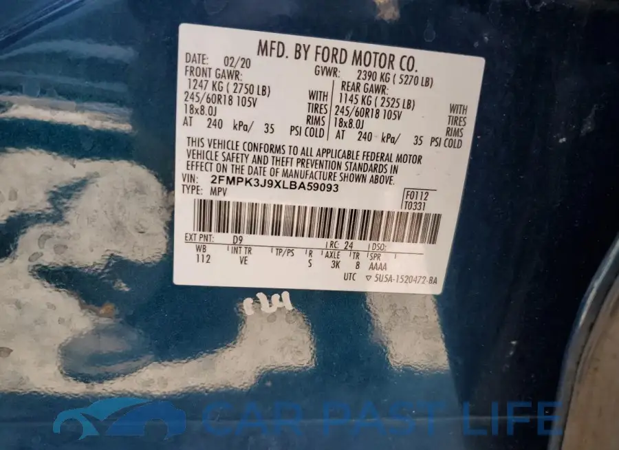 2FMPK3J9XLBA59093# 13