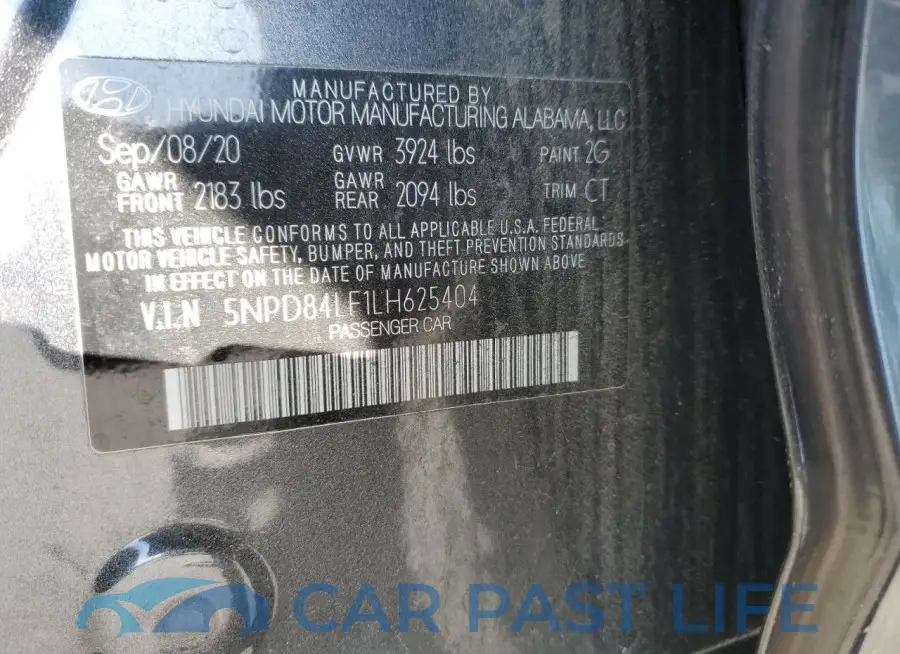 5NPD84LF1LH625404# 12