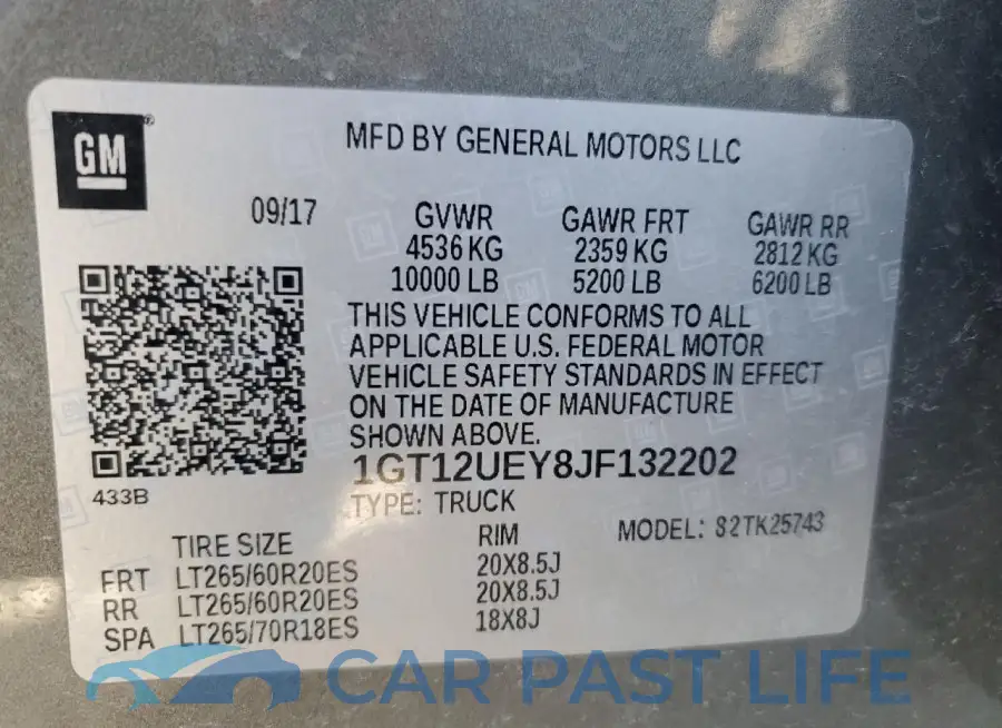 1GT12UEY8JF132202# 12