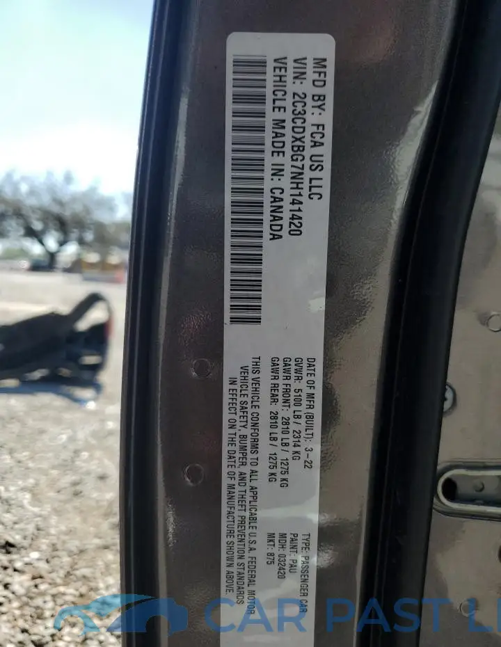 2C3CDXBG7NH141420# 13