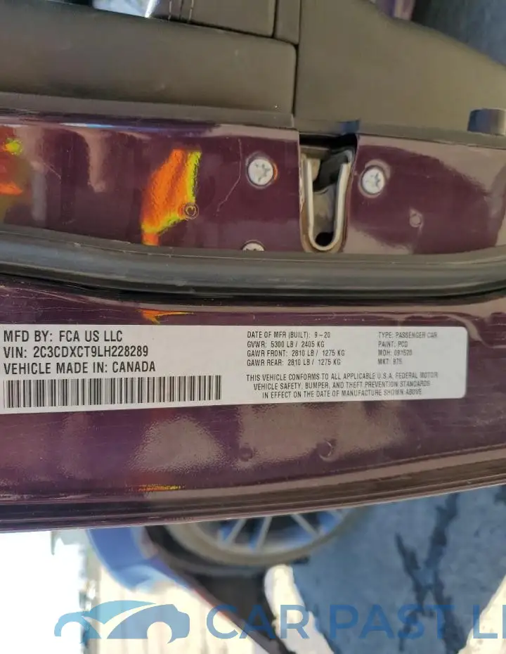 2C3CDXCT9LH228289# 12