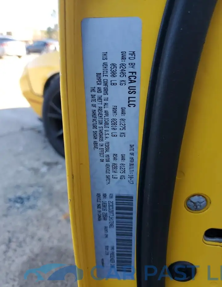 2C3CDZBT7JH172461# 12
