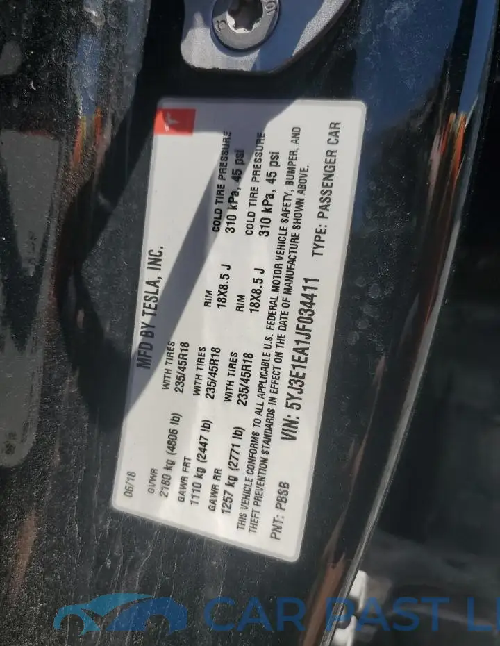 5YJ3E1EA1JF034411# 12