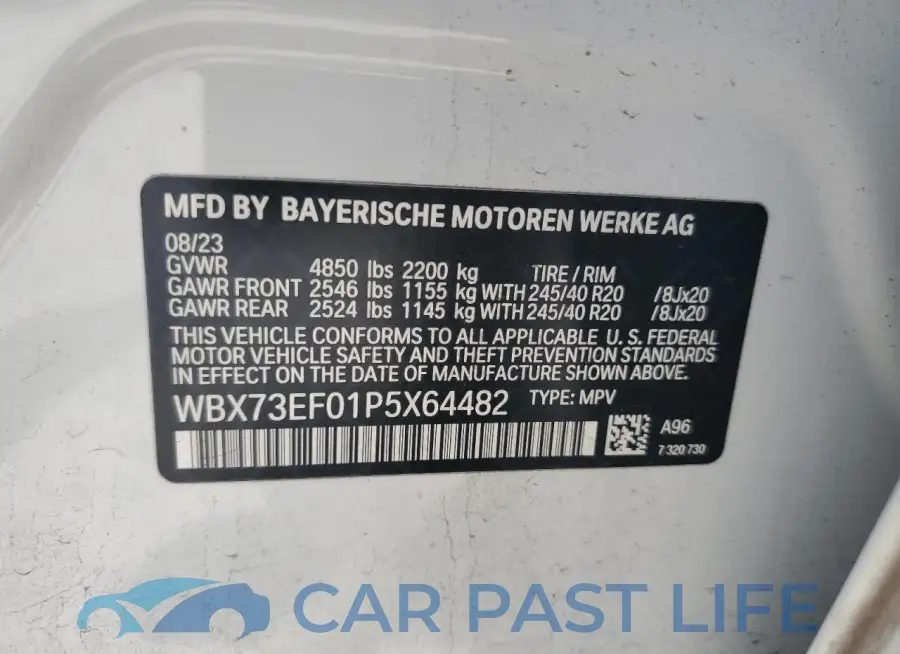 WBX73EF01P5X64482# 12