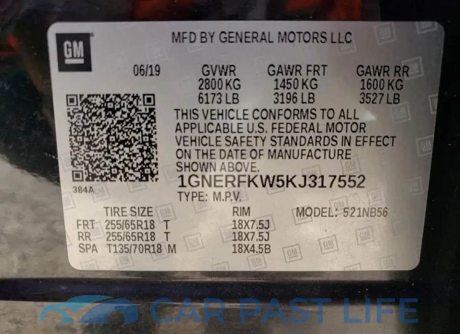 1GNERFKW5KJ317552# 13