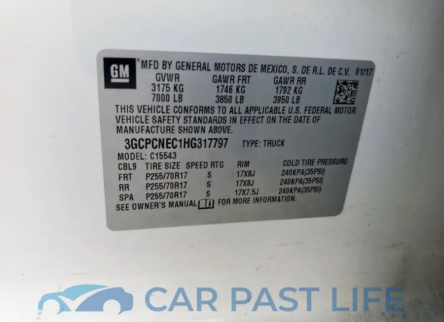 3GCPCNEC1HG317797# 12