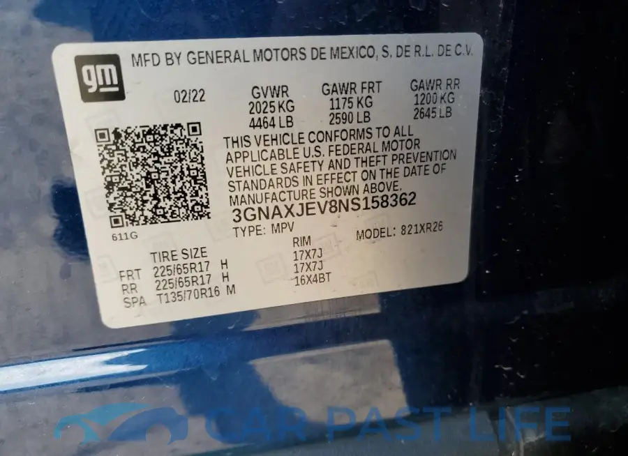 3GNAXJEV8NS158362# 13