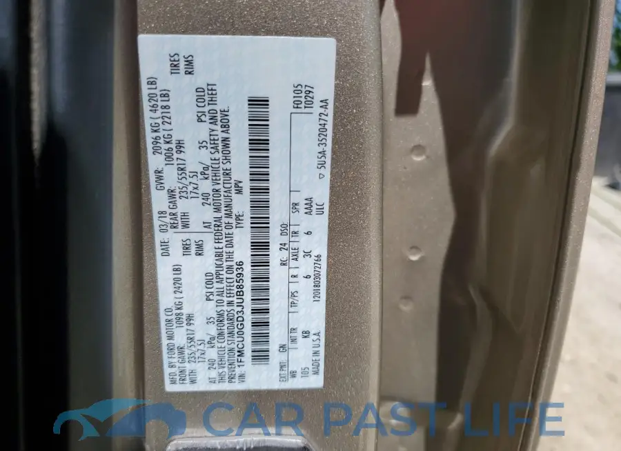 1FMCU0GD3JUB85936# 14
