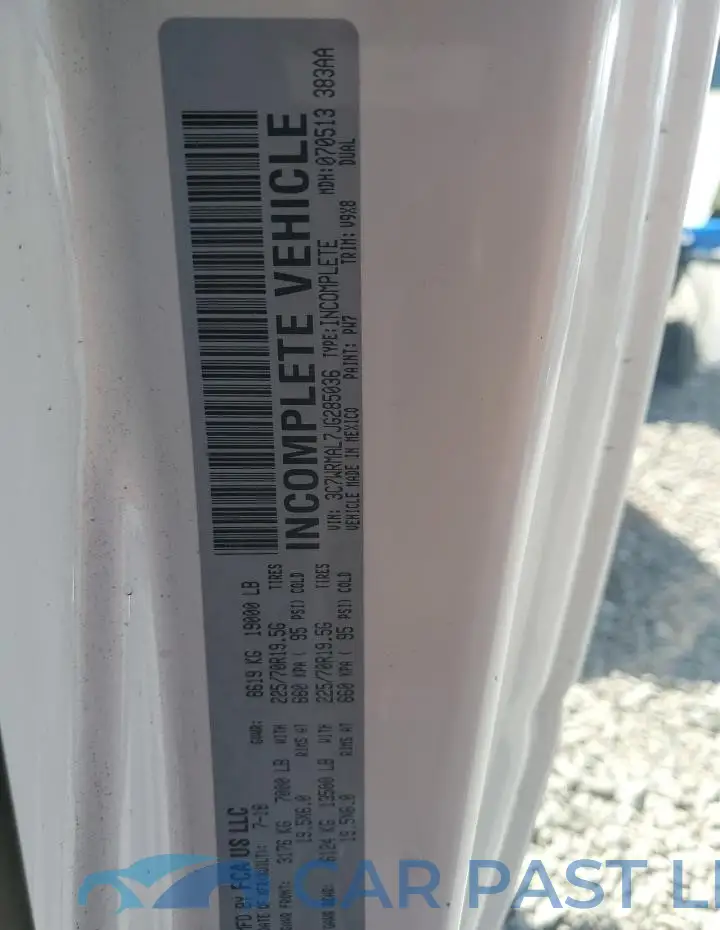 3C7WRMAL7JG285036# 12