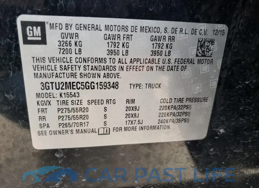 3GTU2MEC5GG159348# 13