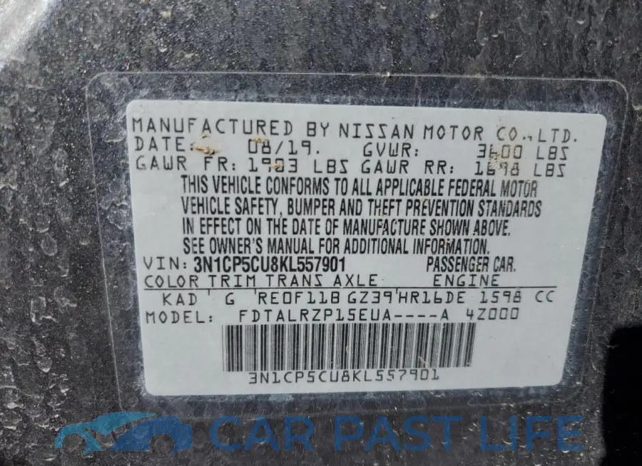 3N1CP5CU8KL557901# 13