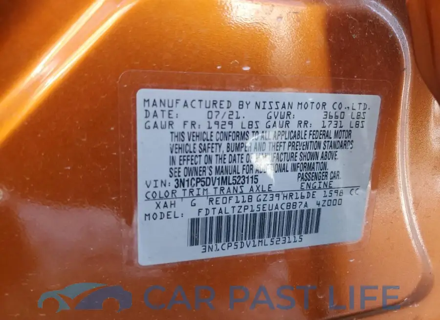 3N1CP5DV1ML523115# 13