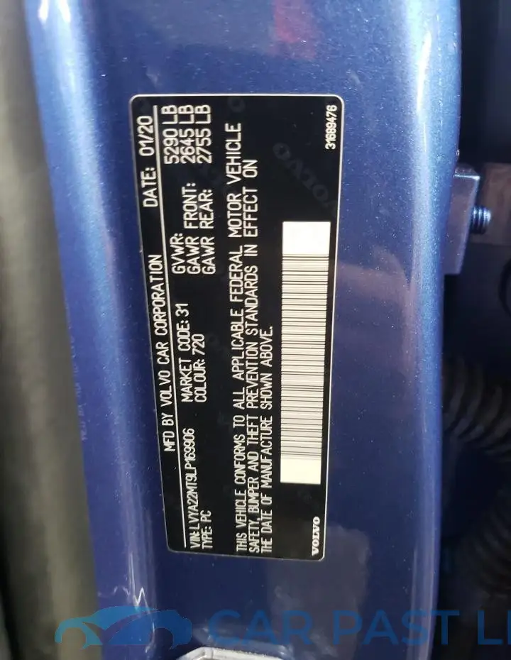 LVYA22MT9LP169906# 12