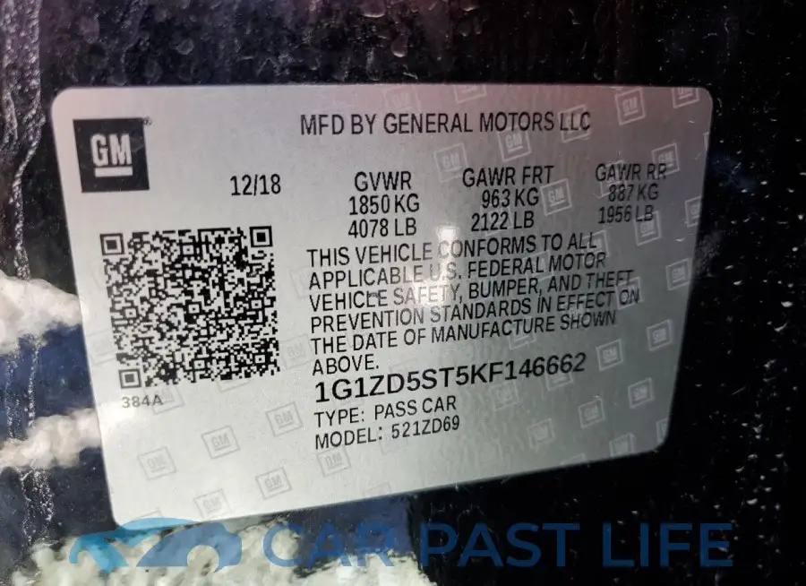 1G1ZD5ST5KF146662# 12