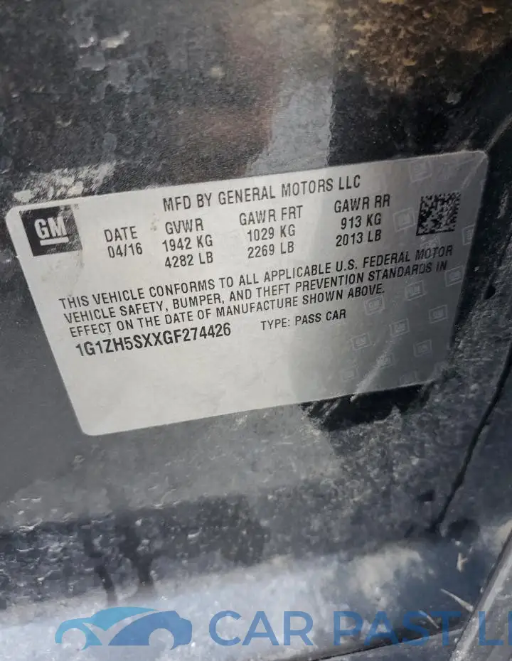 1G1ZH5SXXGF274426# 12
