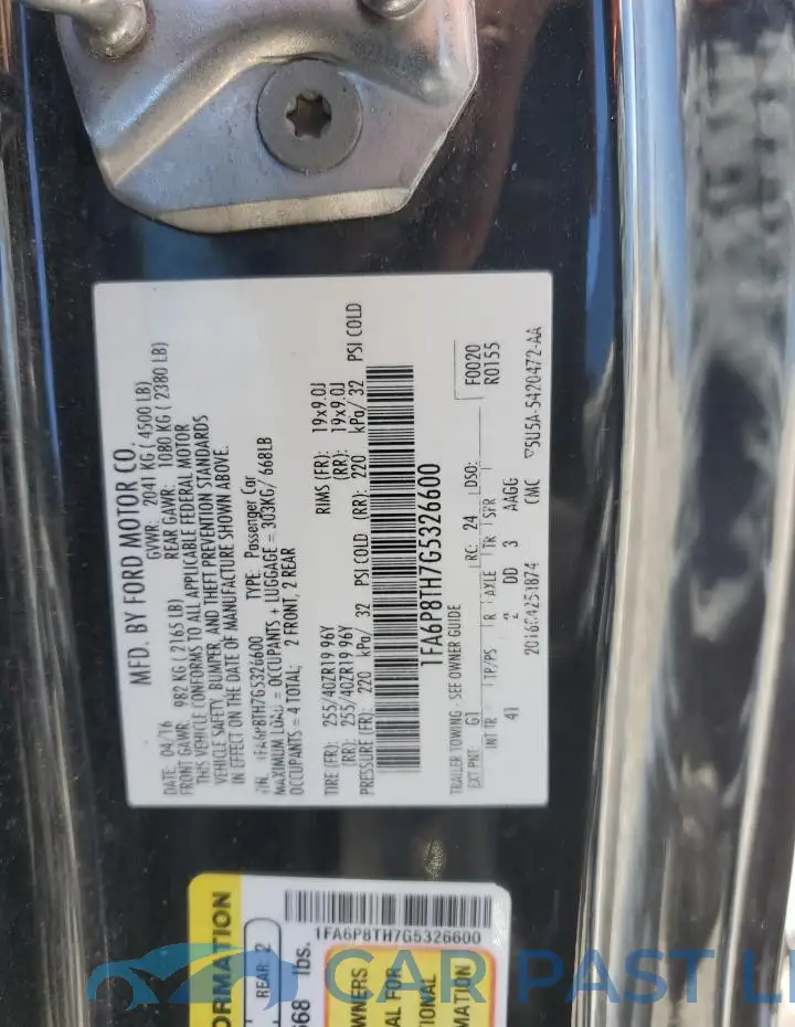1FA6P8TH7G5326600# 12