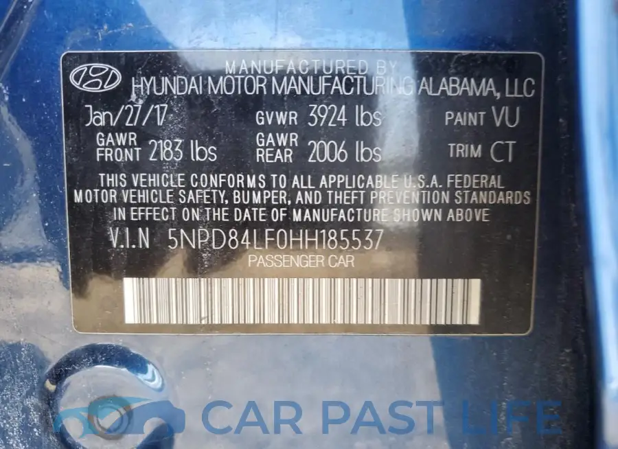 5NPD84LF0HH185537# 12