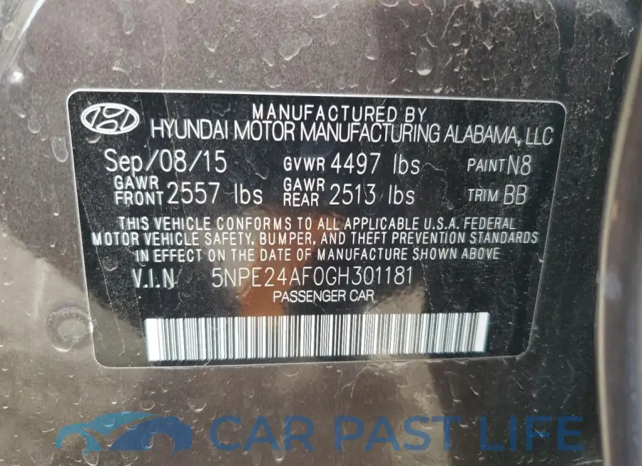 5NPE24AF0GH301181# 12