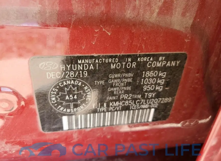 KMHC85LC7LU207289# 12