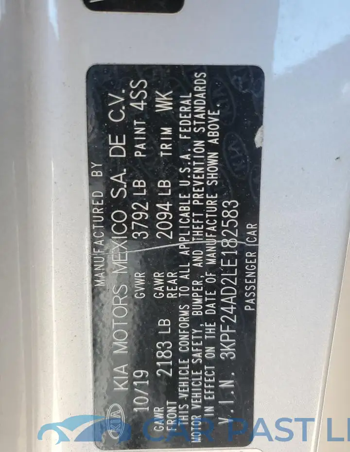 3KPF24AD2LE182583# 12