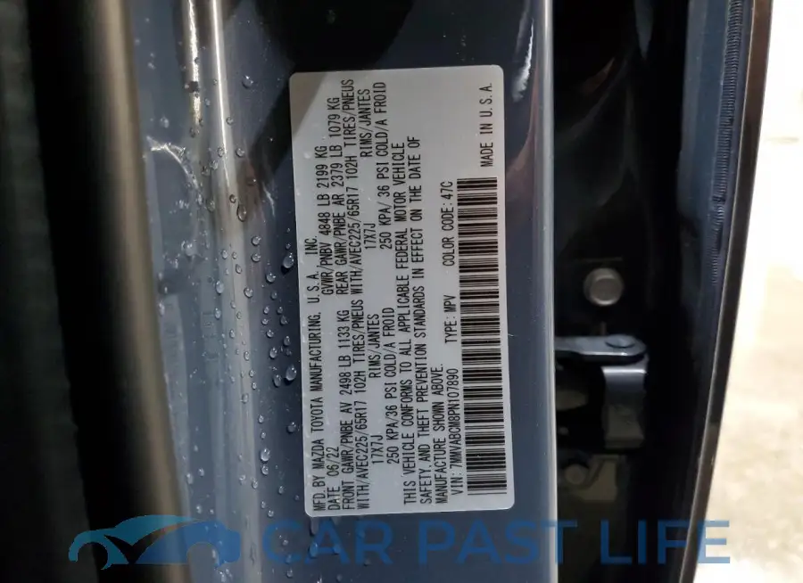 7MMVABCM8PN107890# 12