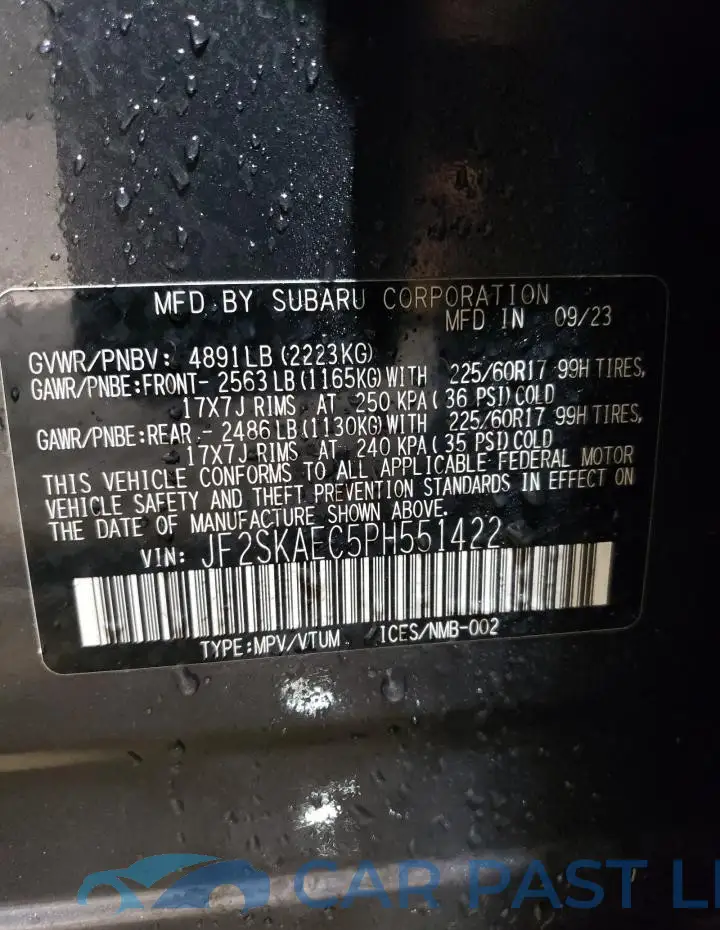 JF2SKAEC5PH551422# 14