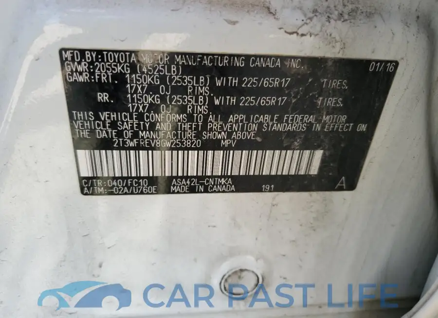 2T3WFREV8GW253820# 13