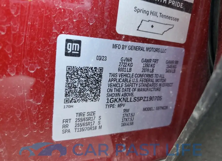 1GKKNLLS5PZ190705# 13