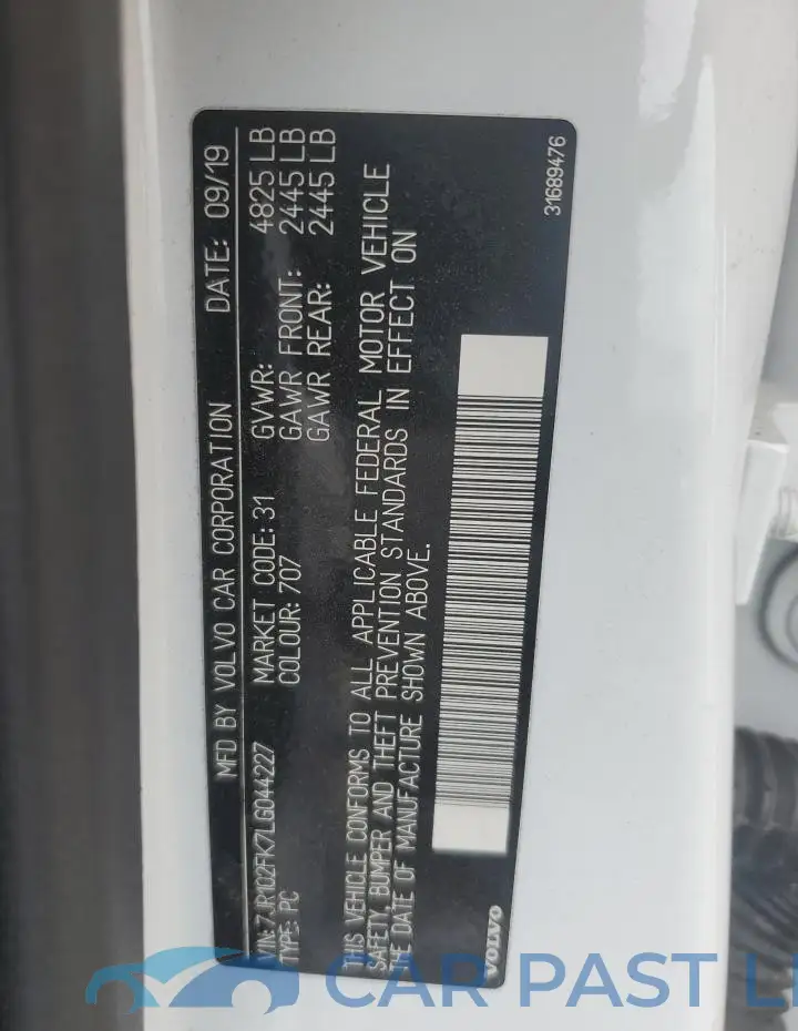 7JR102FK7LG044227# 12