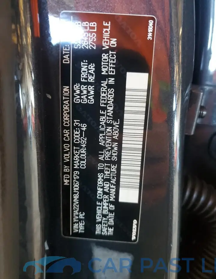 YV1A22VM8J1067179# 13