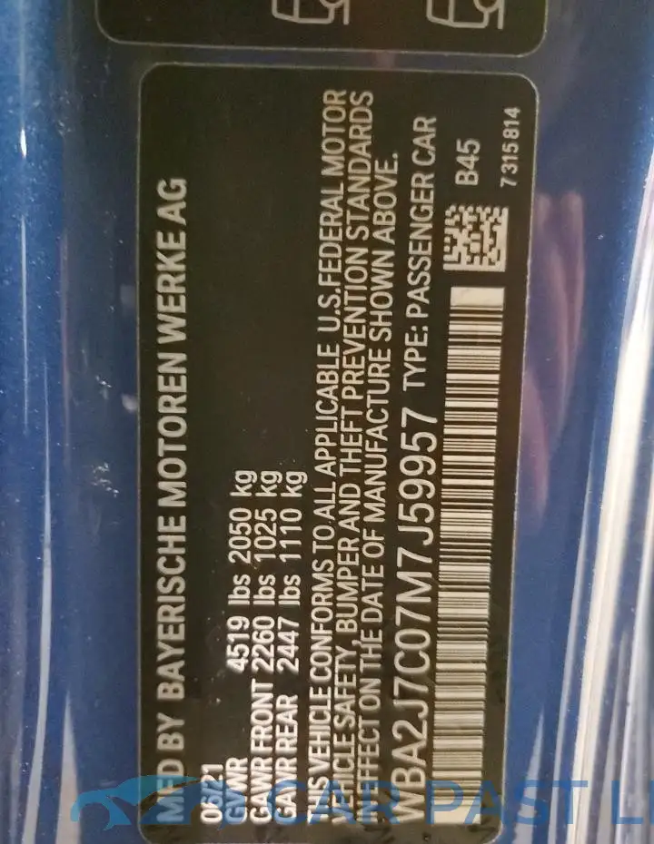WBA2J7C07M7J59957# 12