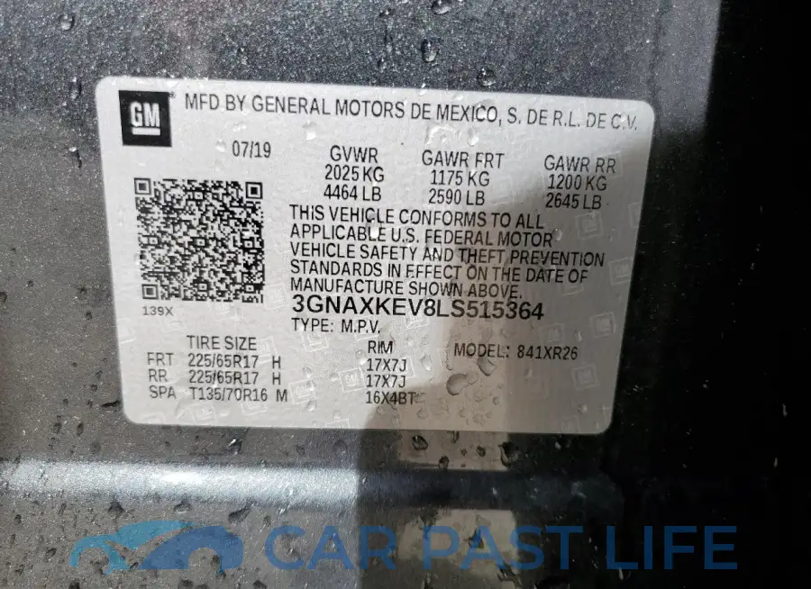 3GNAXKEV8LS515364# 13