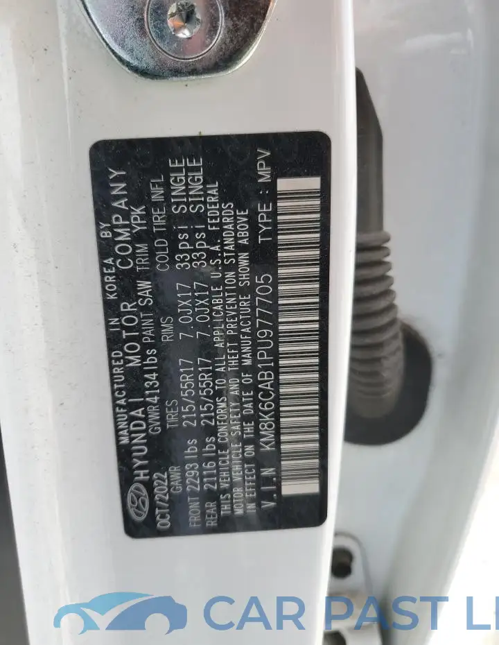 KM8K6CAB1PU977705# 13
