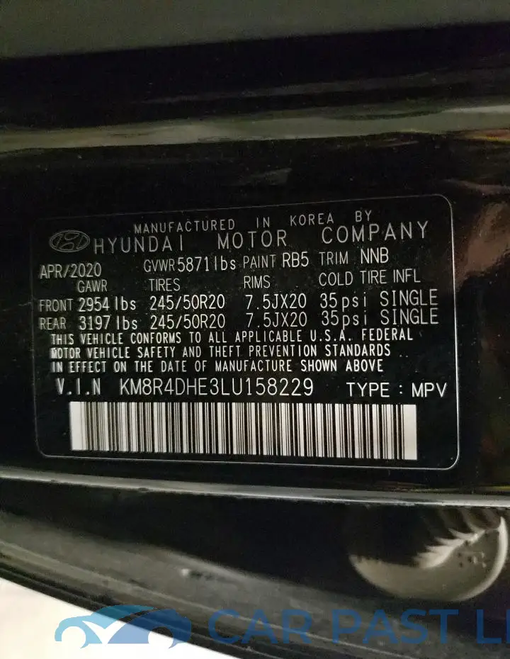 KM8R4DHE3LU158229# 13